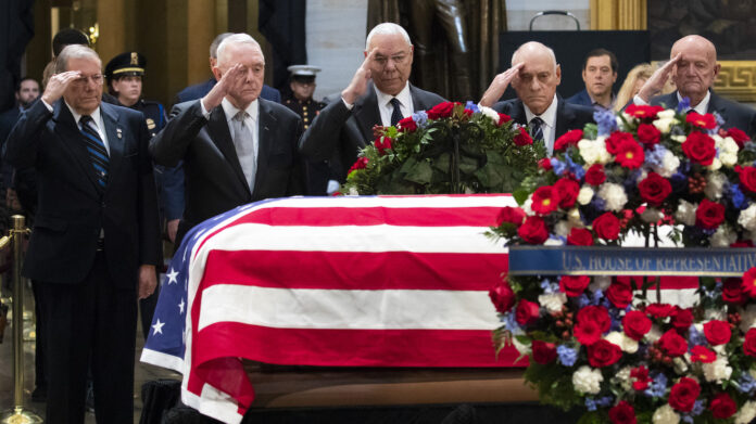 President George H.W. Bush Lies In State At U.S. Capitol