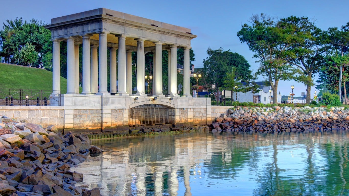 The Pilgrims first landed at Plymouth Rock