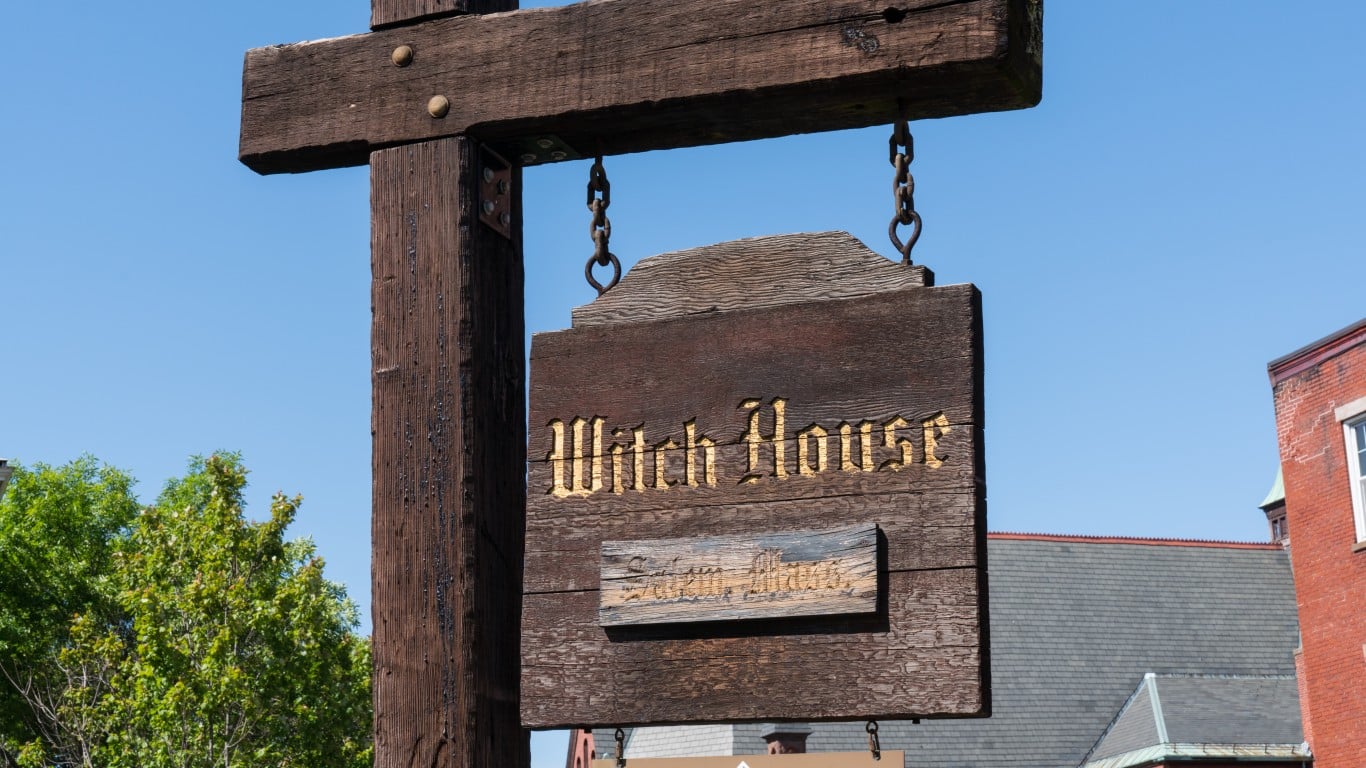 During the Salem Witch Trials, women accused of witchcraft were burned at the stake