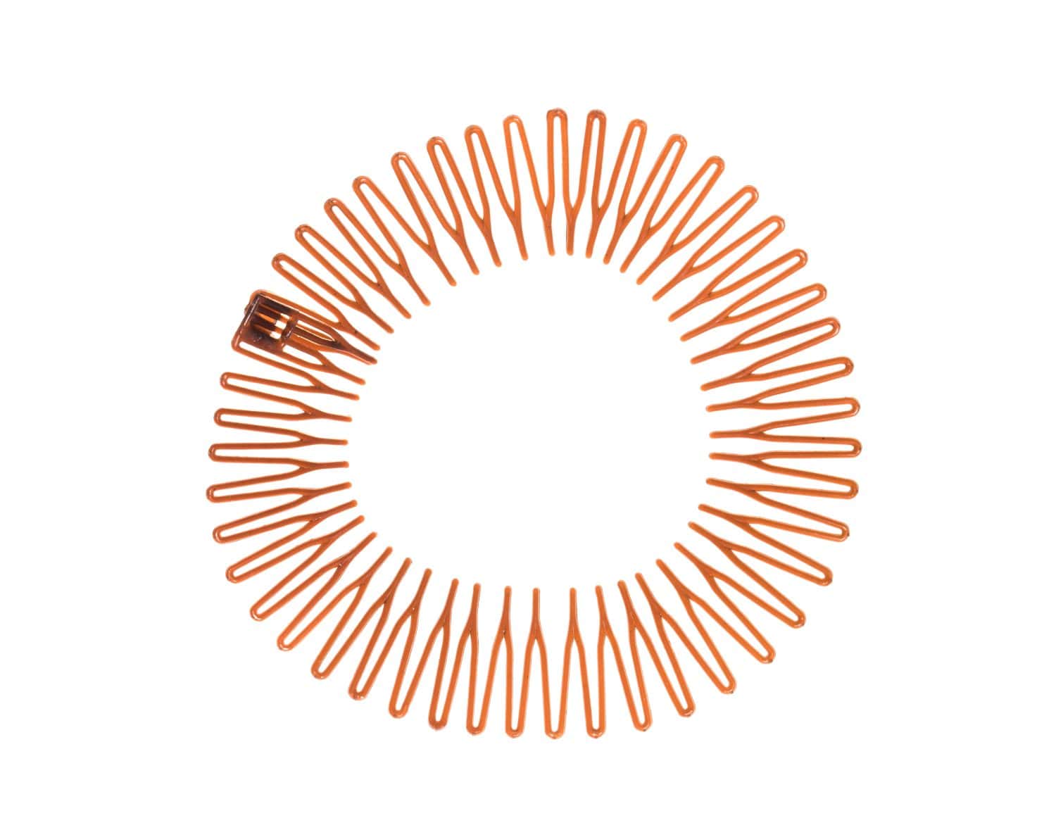 Plastic headband isolated on white background. Flexible comb circle headbands hair hoop band