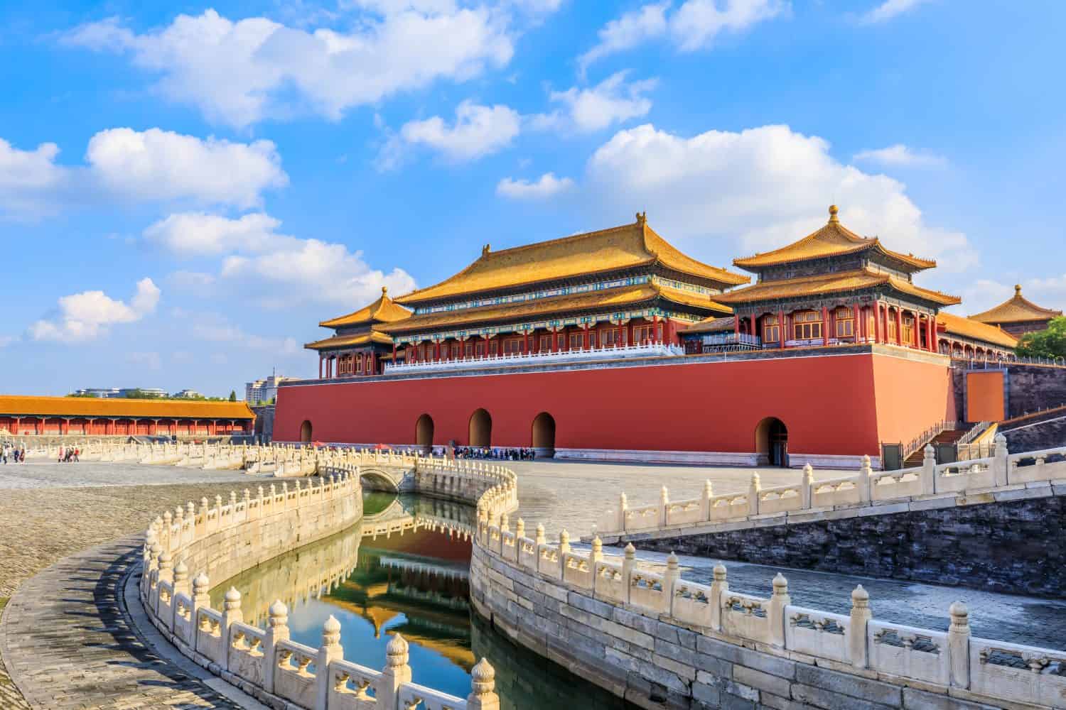 Forbidden City, ancient Chinese royal palace, world famous historical building in Beijing, China.