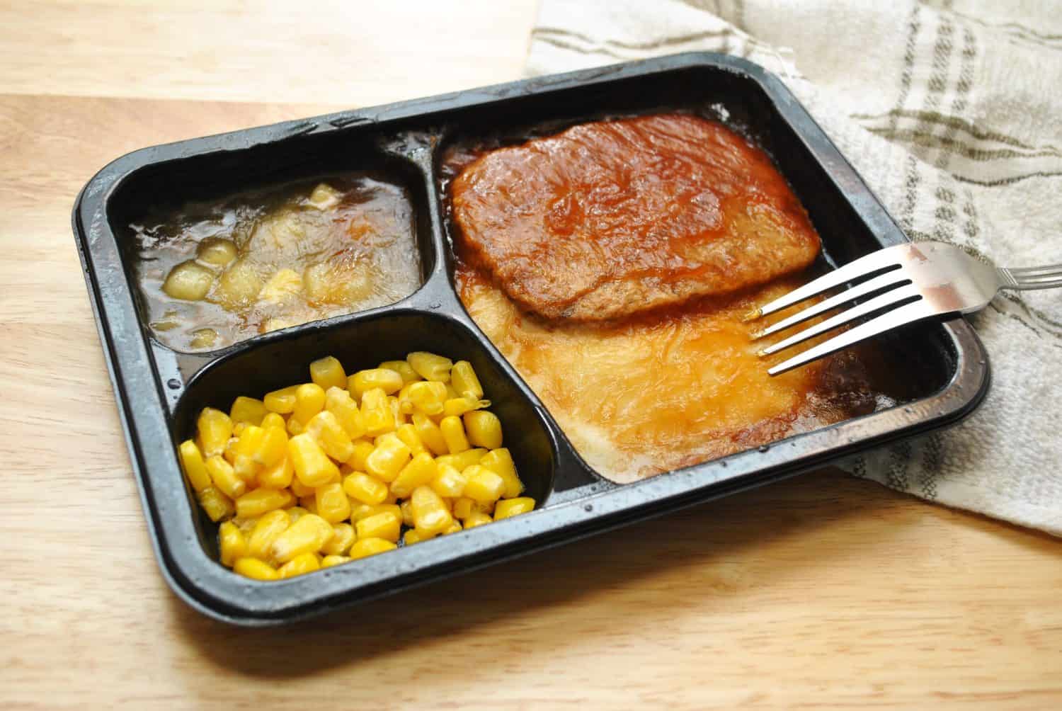 Microwaveable Salisbury Steak TV Dinner Meal