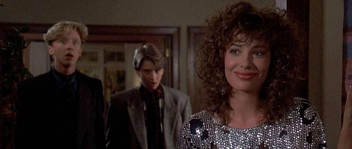Anthony Michael Hall, Kelly LeBrock, and Ilan Mitchell-Smith in Weird Science (1985)
