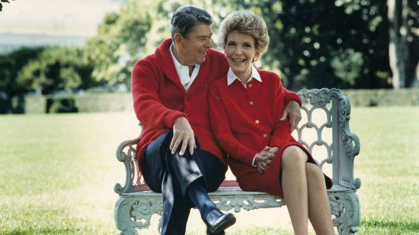 Reagans in red