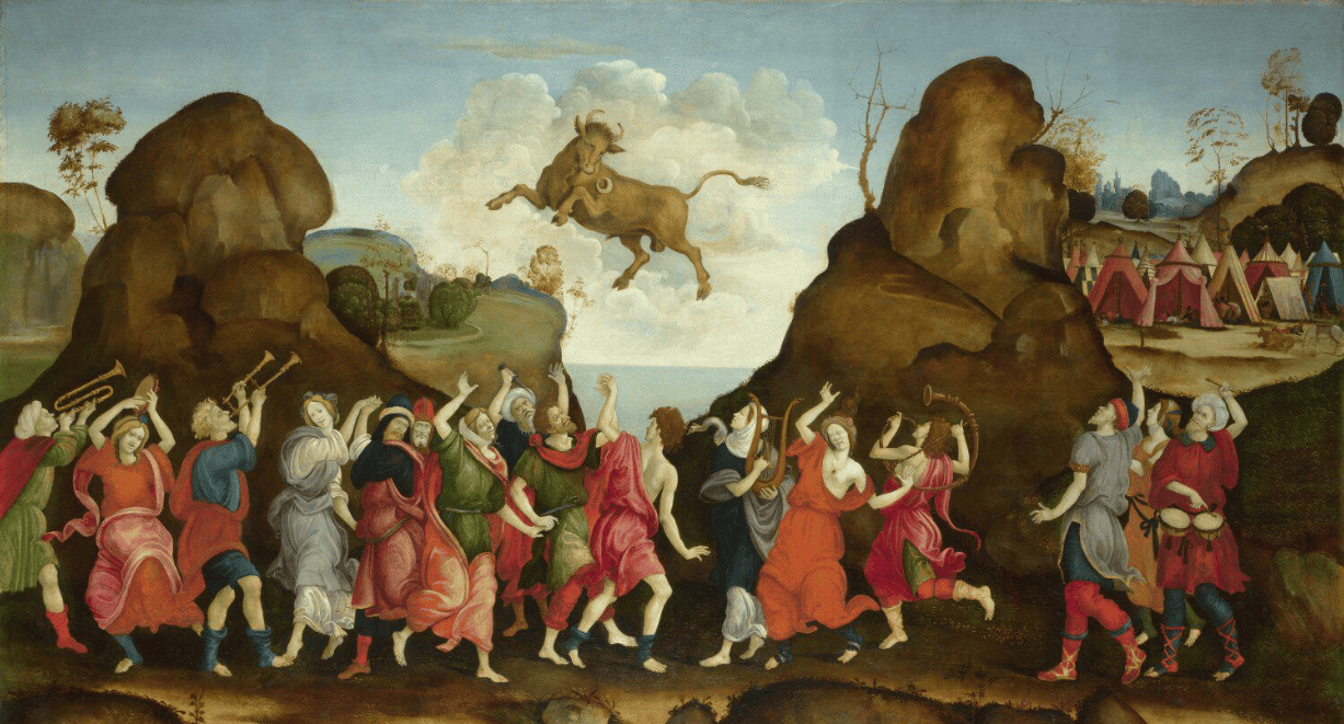 The Worship of the Golden Calf by Filippino Lippi (1457–1504)