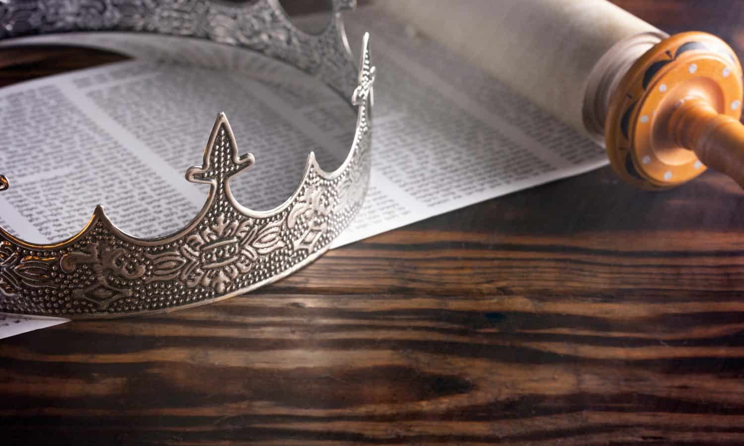 Kings Crown on a Hebrew Torah Scroll