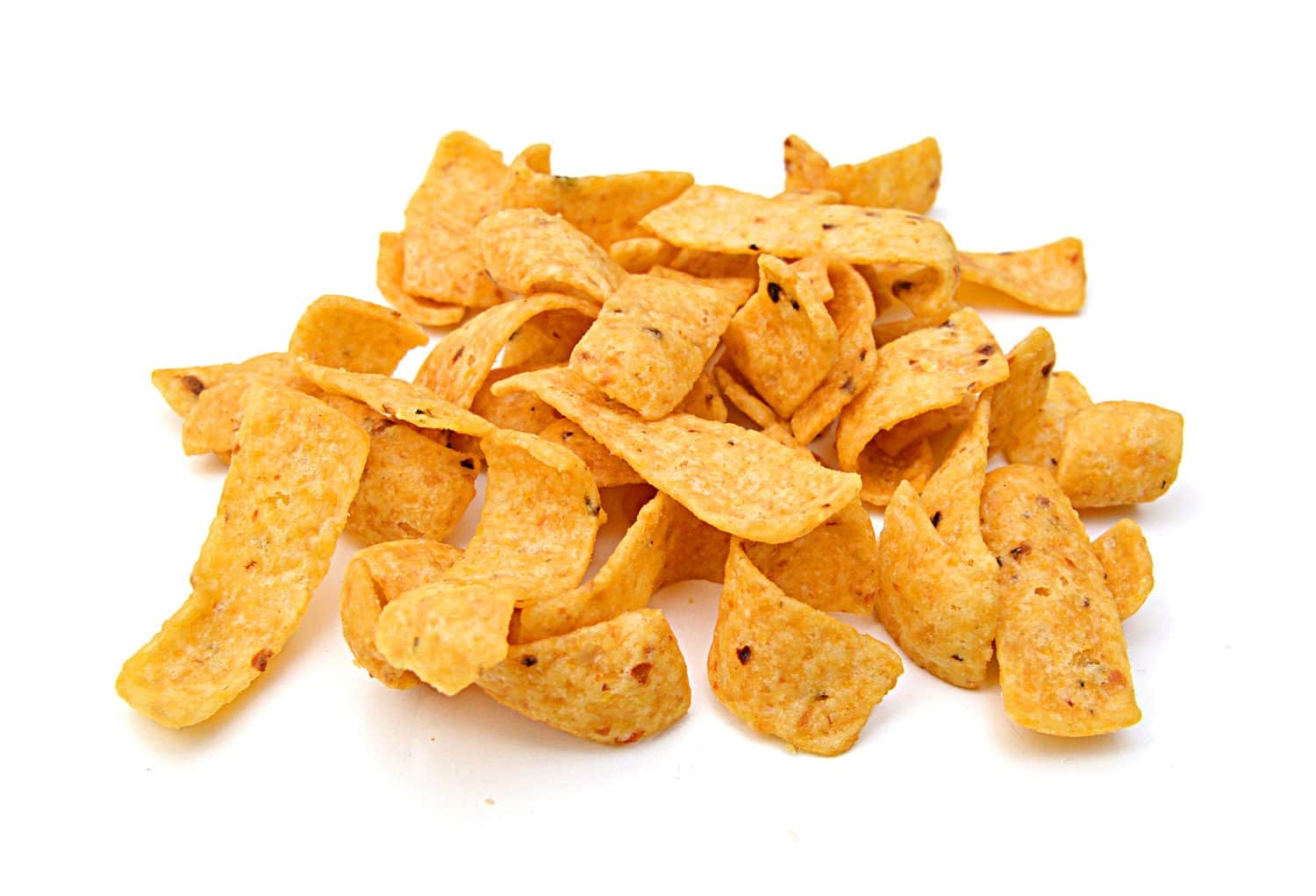 Corn chips isolated on white background