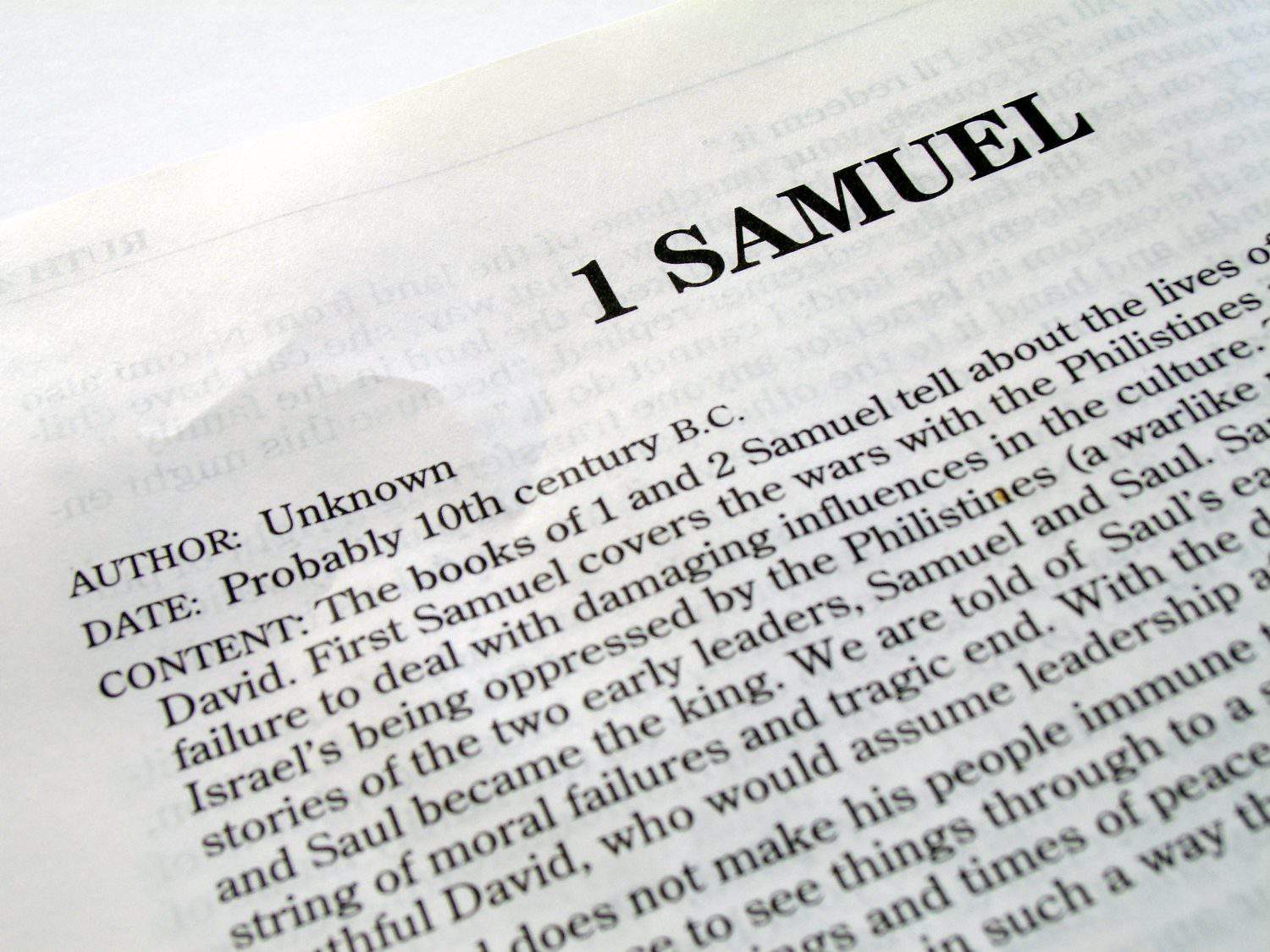 1 Samuel Book Of The Bible