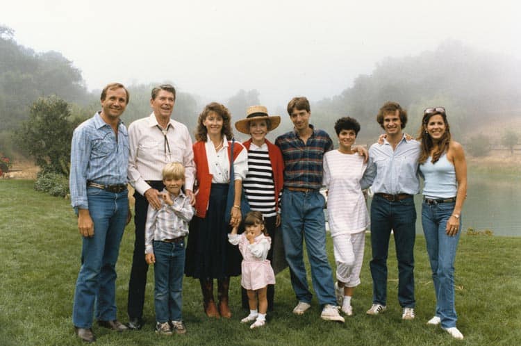 Reagan family at Rancho Del Cielo