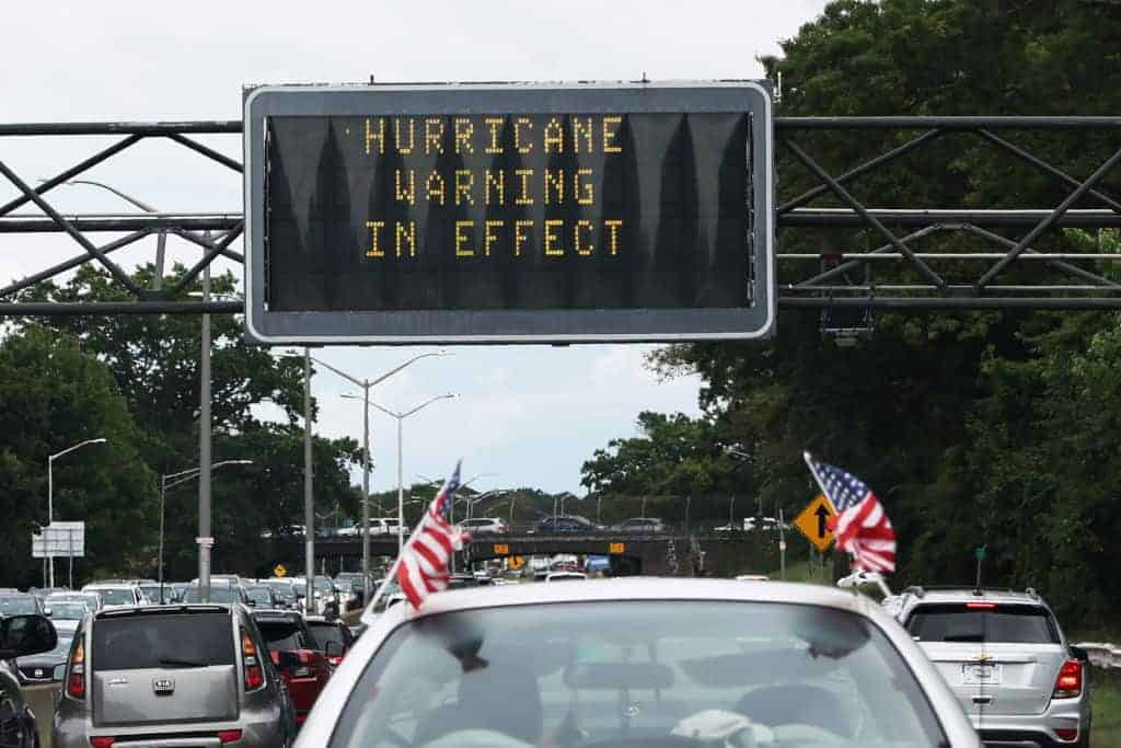 Hurricane warning sign