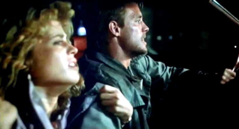 Linda Hamilton and Michael Biehn in The Terminator (1984)
