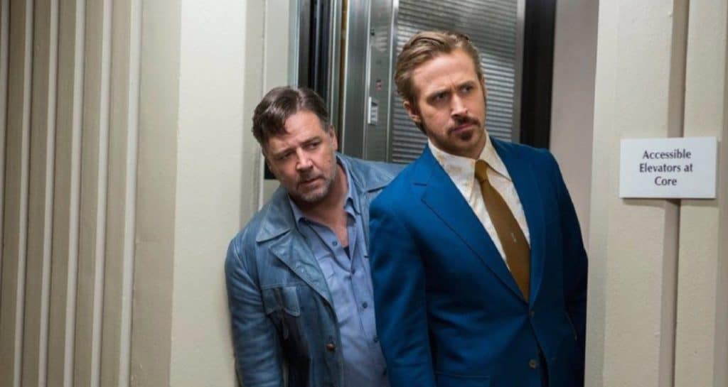 Russell Crowe and Ryan Gosling in The Nice Guys (2016)