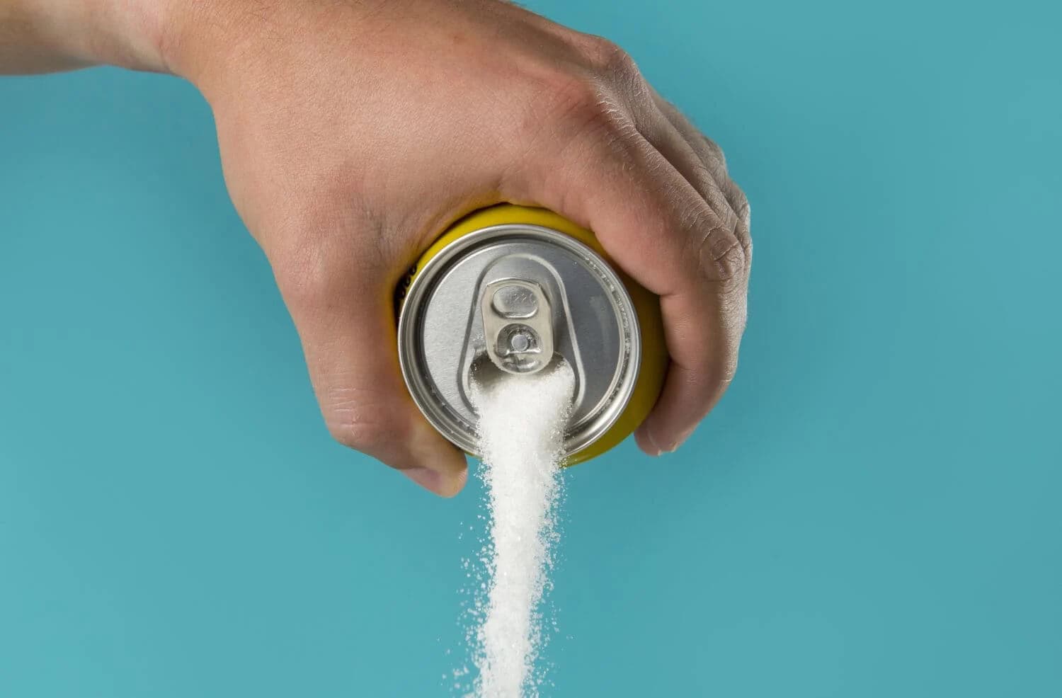 Soda can with sugar