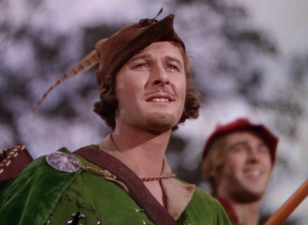Errol Flynn and Patric Knowles in The Adventures of Robin Hood (1938)