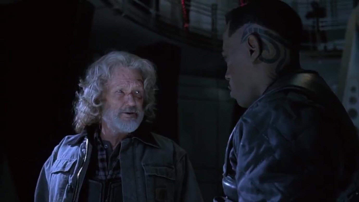 Wesley Snipes and Kris Kristofferson in Blade II (2002)