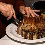Crown Roast of Pork with Mushroom Dressing