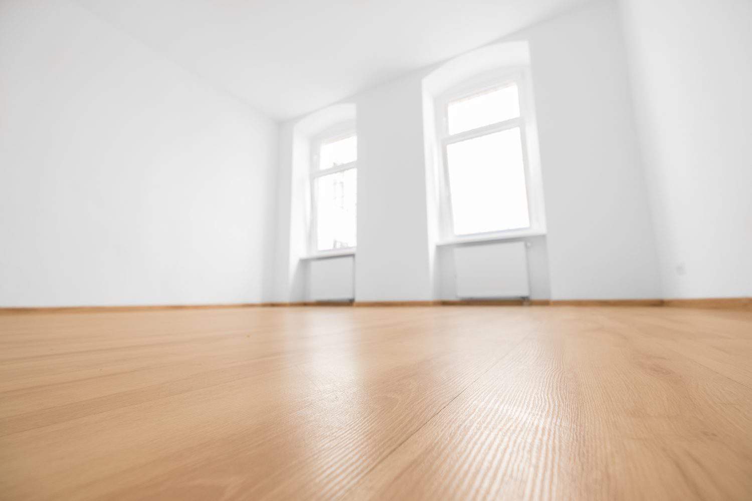 Clean floor in empty room