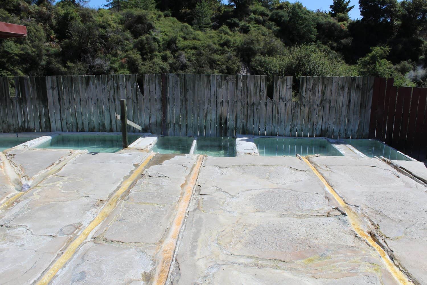 Communal Hot thermal pool baths in Rotorua Maori Village