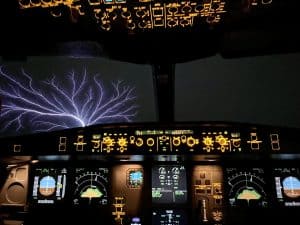 St Elmo’s Fire seen from a cockpit