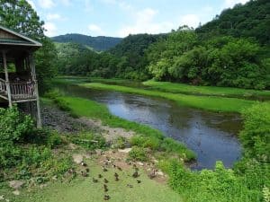 View along Greenbrier River - Marlinton - West Virginia - USA