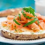 5. Lox and cream cheese on a bagel