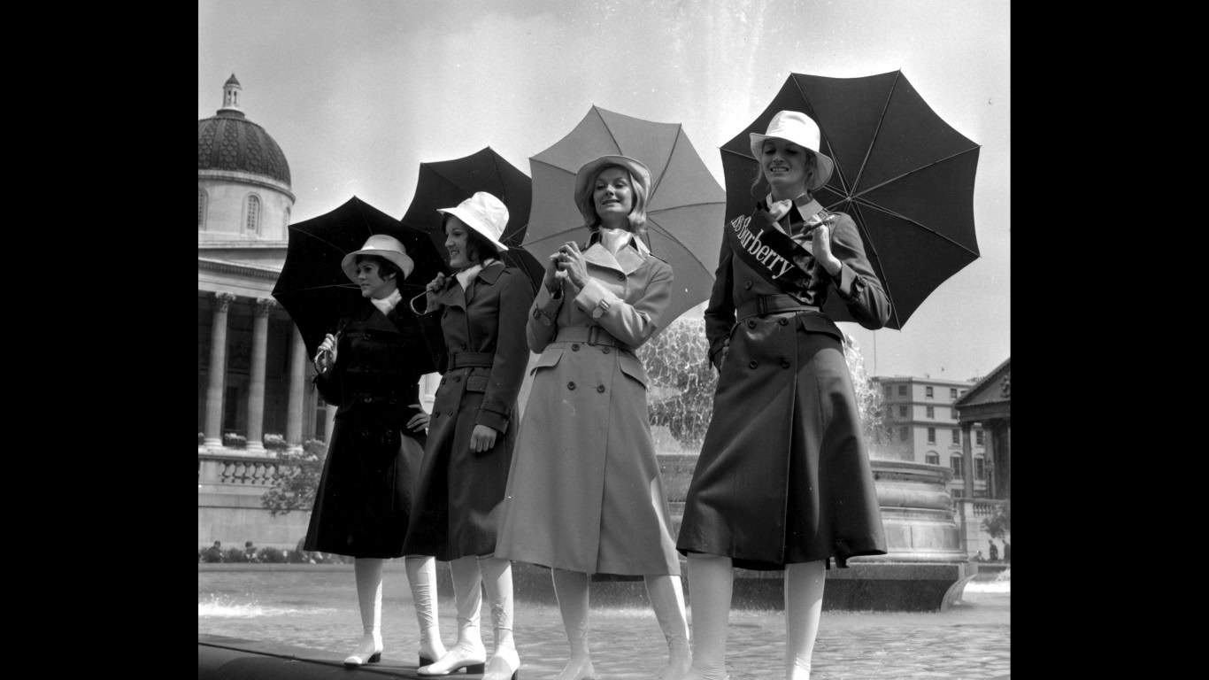 Burberry Coats in London’s Trafalgar Square