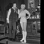 British stars of the play “Born Yesterday” pose in a pub