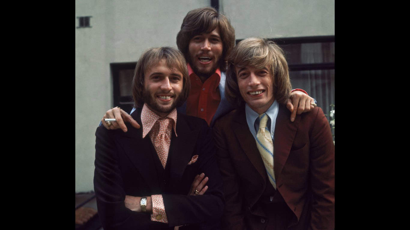 Maurice, Barry, and Robin Gibb of the Bee Gees