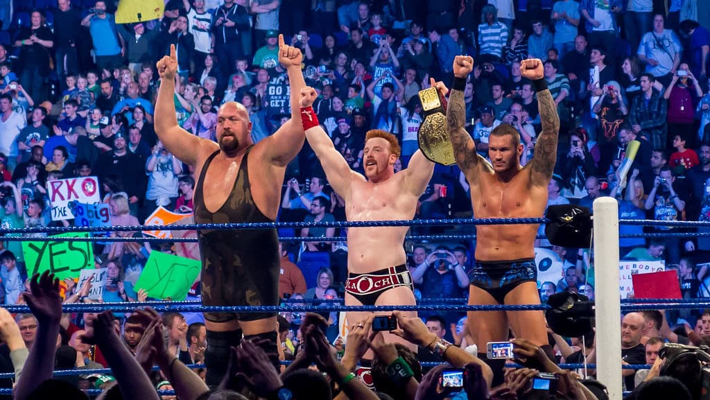 Randy Orton, The Big Show and Sheamus v Daniel Bryan, Mark Henry and Cody Rhodes at Smackdown taping in London 17th April 2012