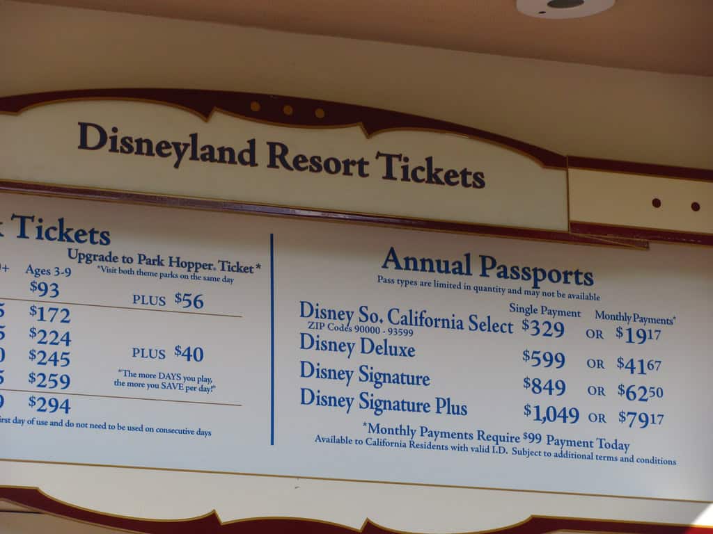 Disneyland Ticket Prices