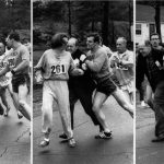 Kathrine Switzer as the First Woman To Run the Boston Marathon (1967)