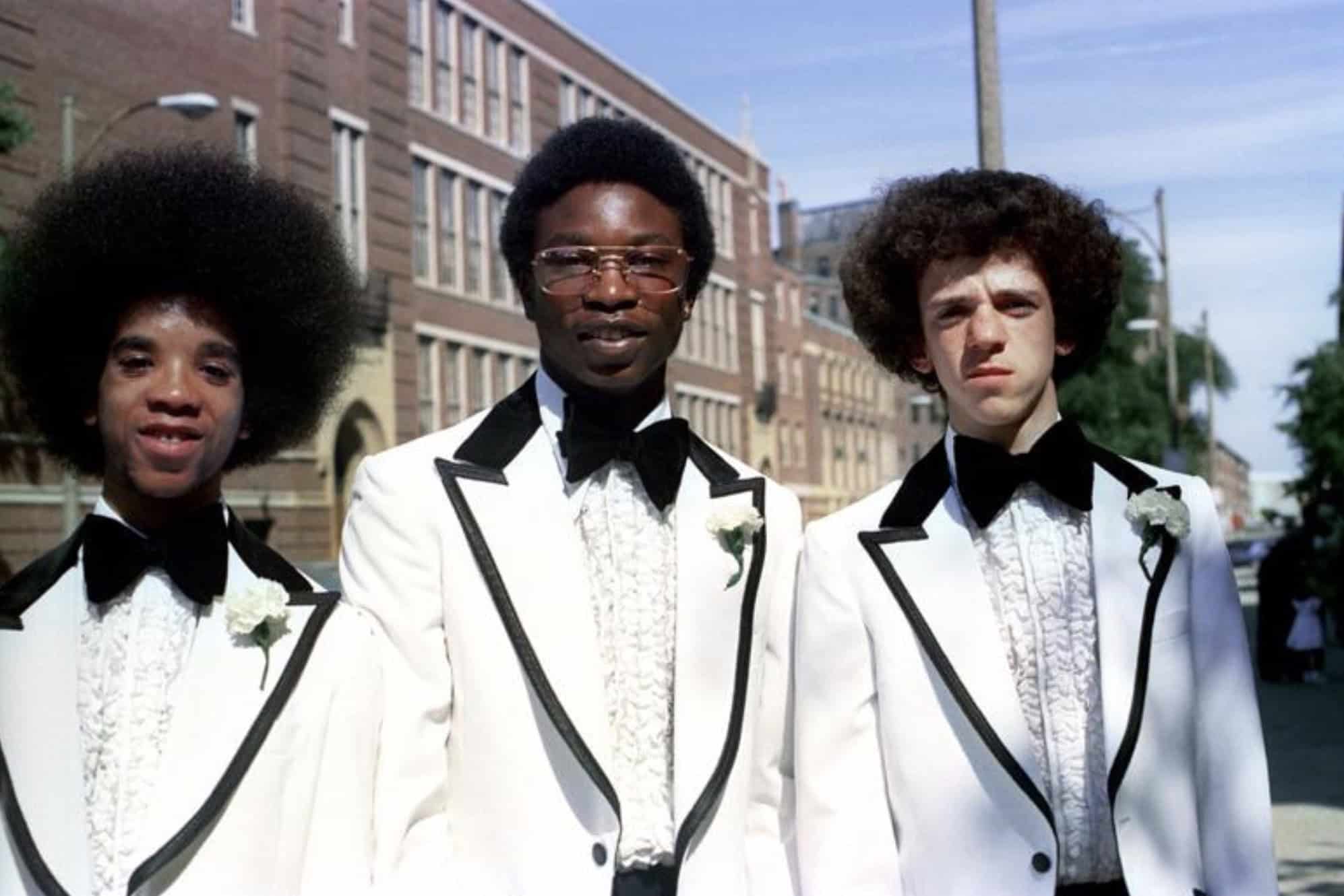 Dressed for Prom on a City Sidewalk