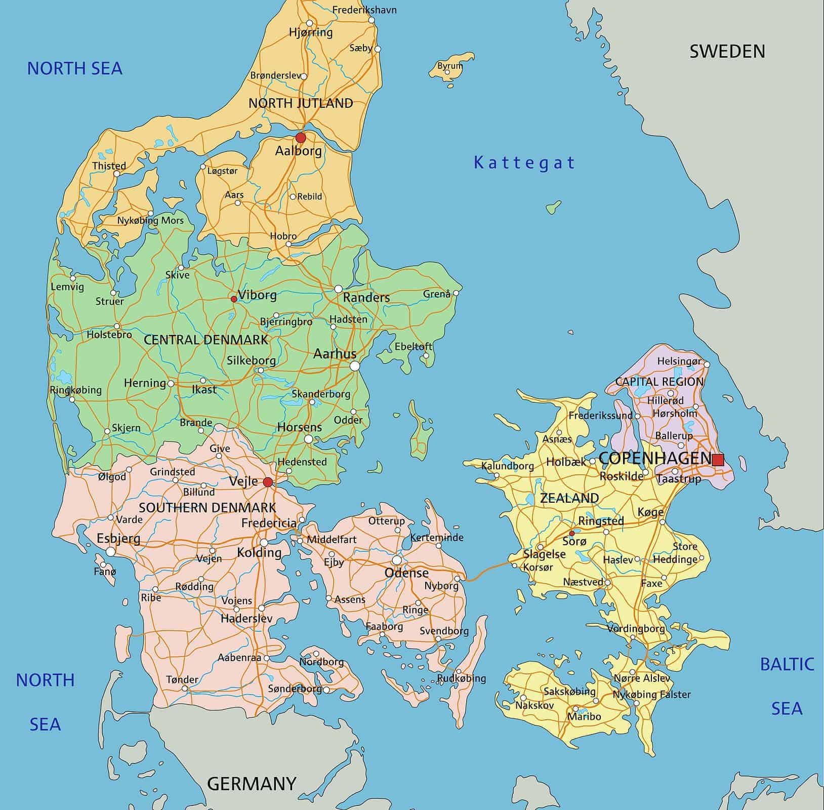 44. Denmark – 5,316 km