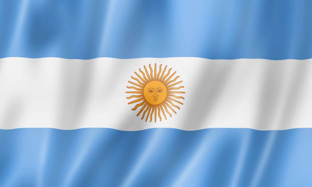The flag of Argentina
