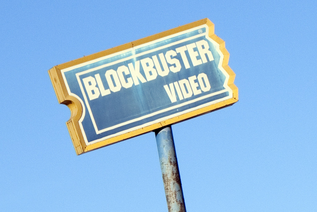 Distressed Blockbuster Video Sign