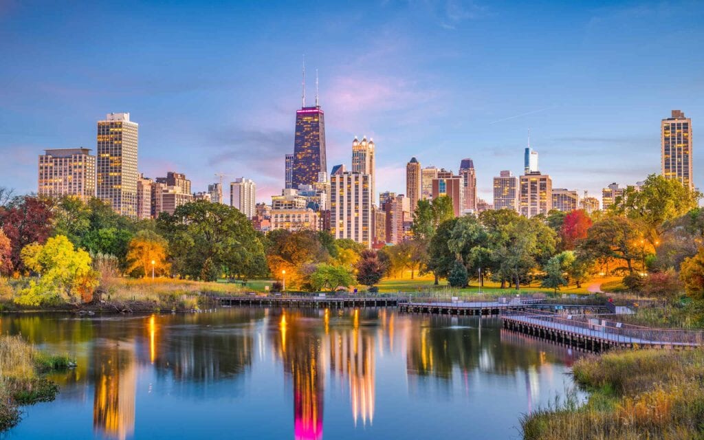 Lincoln Park, Chicago, Illinois Skyline