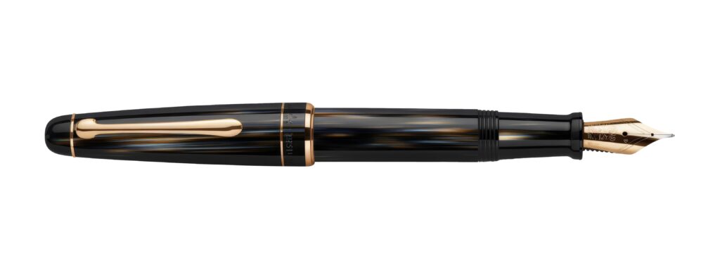 High-Quality PNG Elegant Black and Gold Fountain Pen Isolated on White