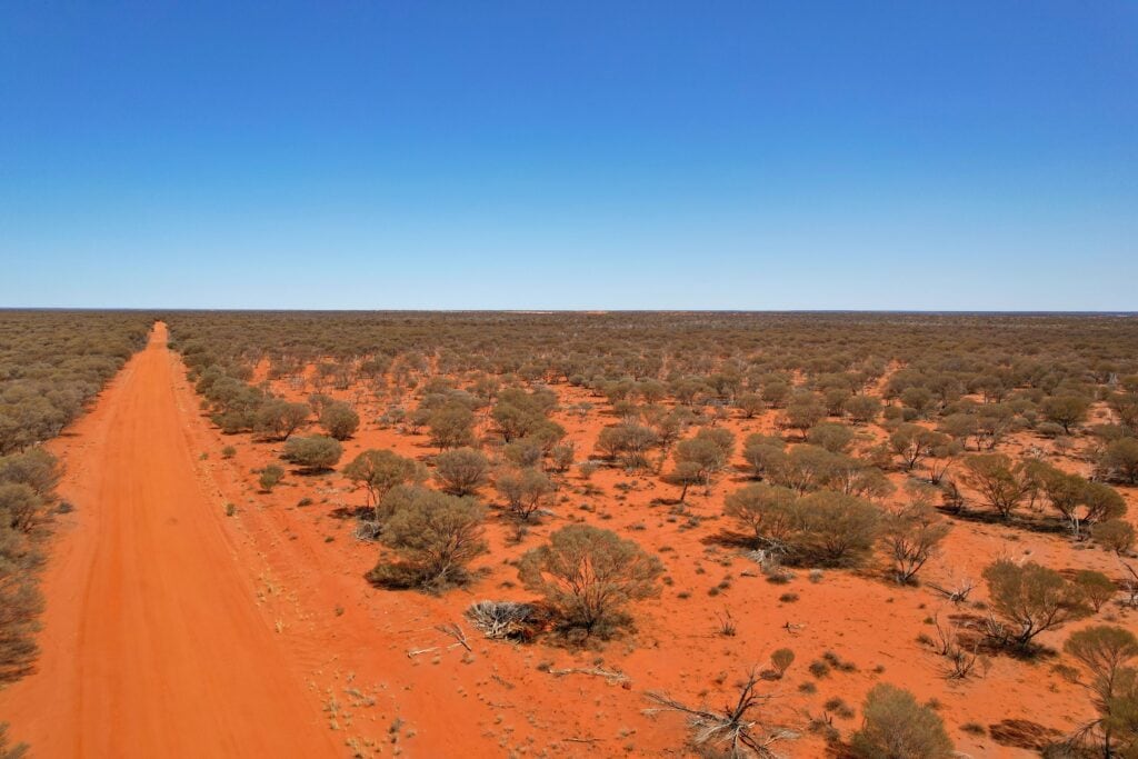 Rugged outback landscape of the Australian continent