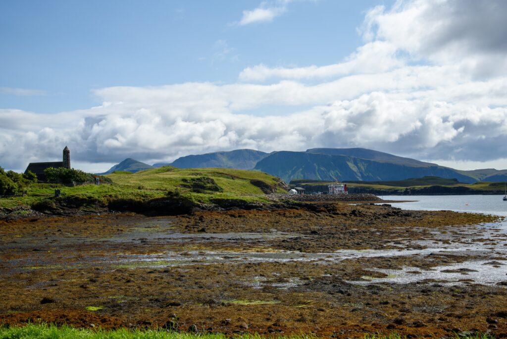 Canna, looking across the Bay on a bright day.