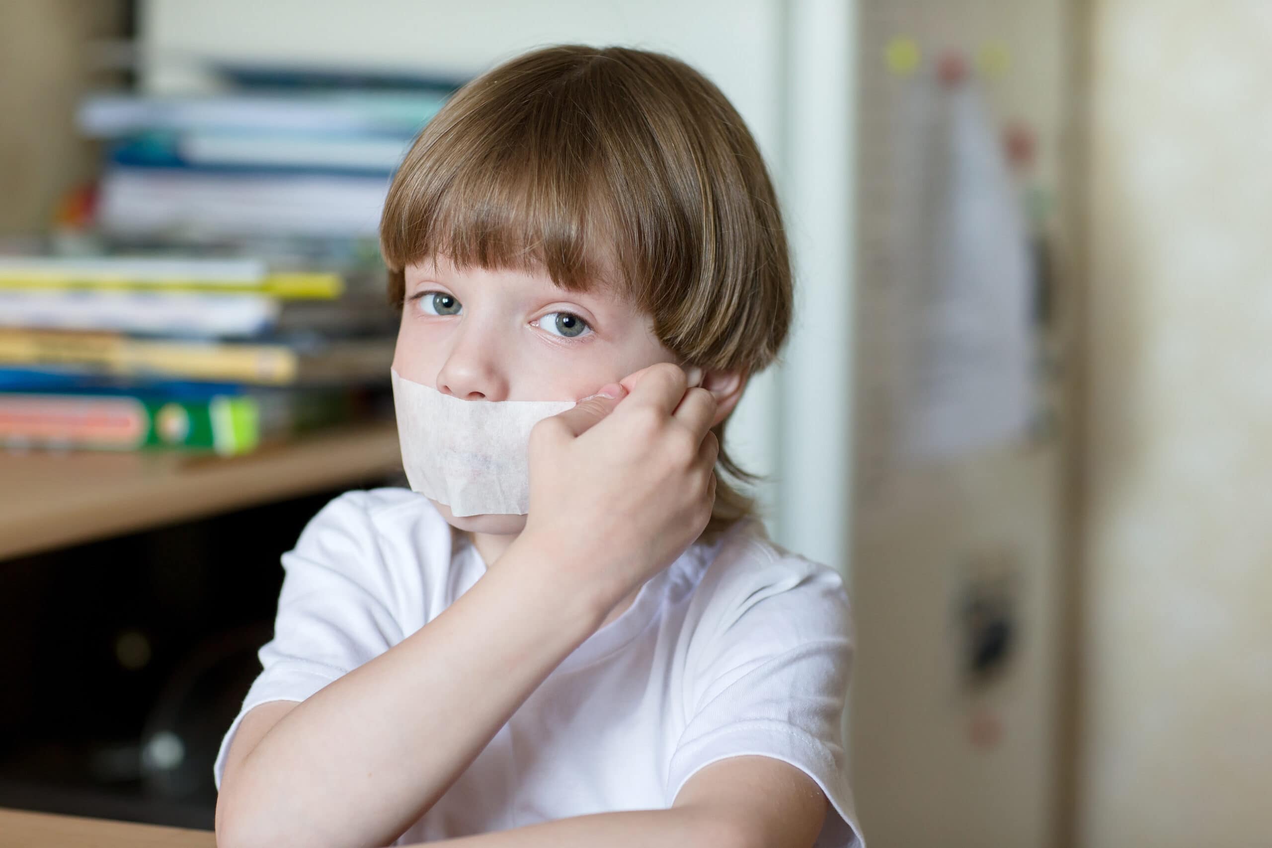 Covering the Mouth With Tape