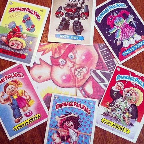 Jag hade glömt att baksidorna av Garbage Pail Kids bildar ett pussel!