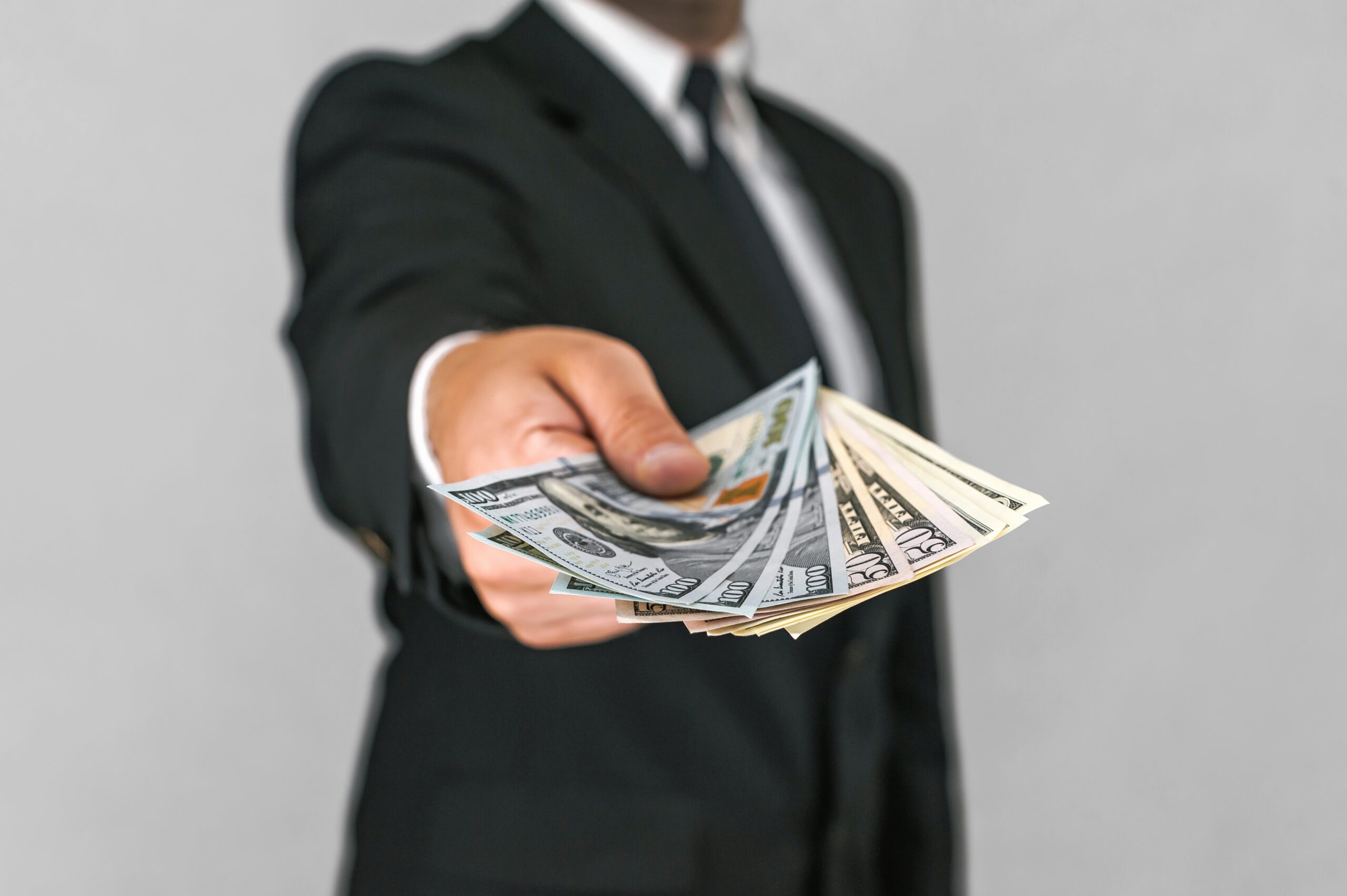 Slipping someone a cash bonus on the spot