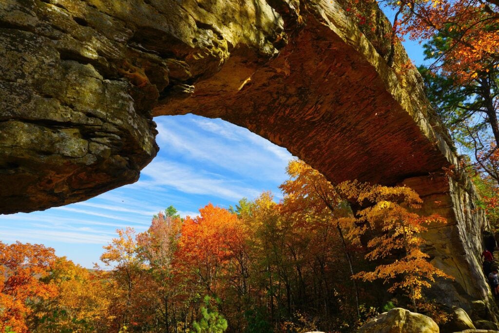Autumn Colors at Natural Bridge State Resort Park Red River Gorge KY