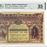 Zanzibar 1920 500 Rupees: $288,000