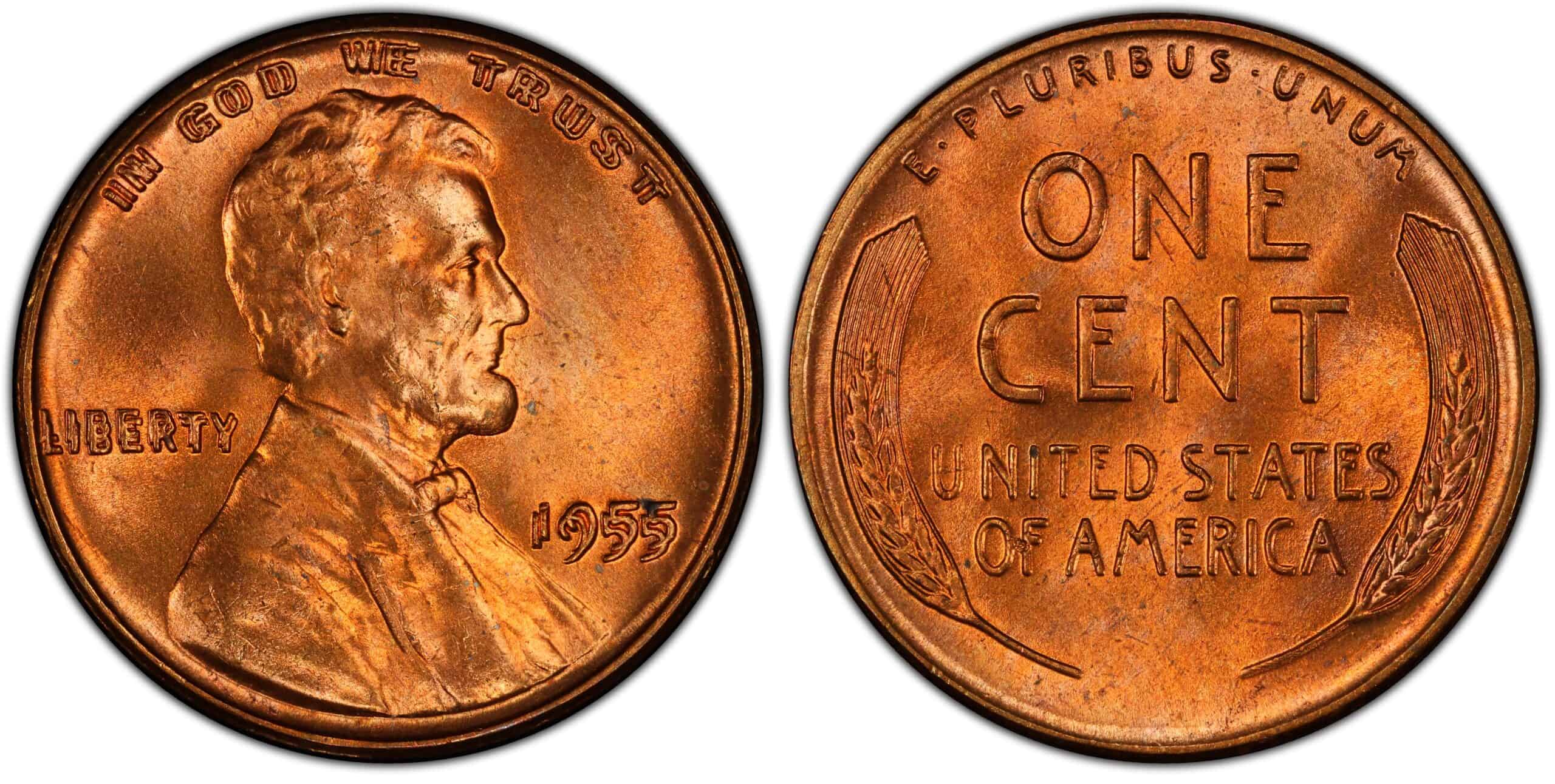 The 1955 Penny With Double Lettering
