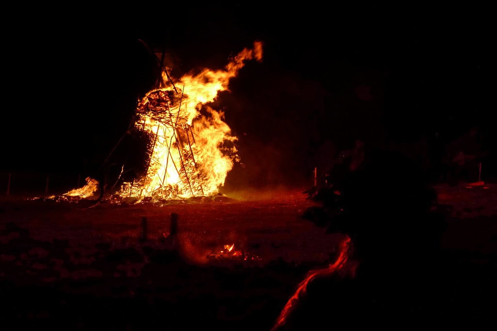 Watching the wicker man burn