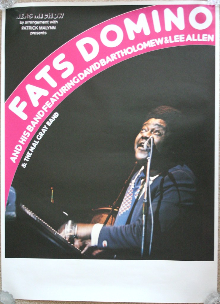 Fats Domino Concert Poster Slick for his 1978 Tour of Europe.