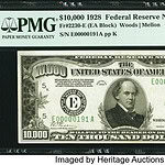 1928 $10,000 Federal Reserve Note: $504,000