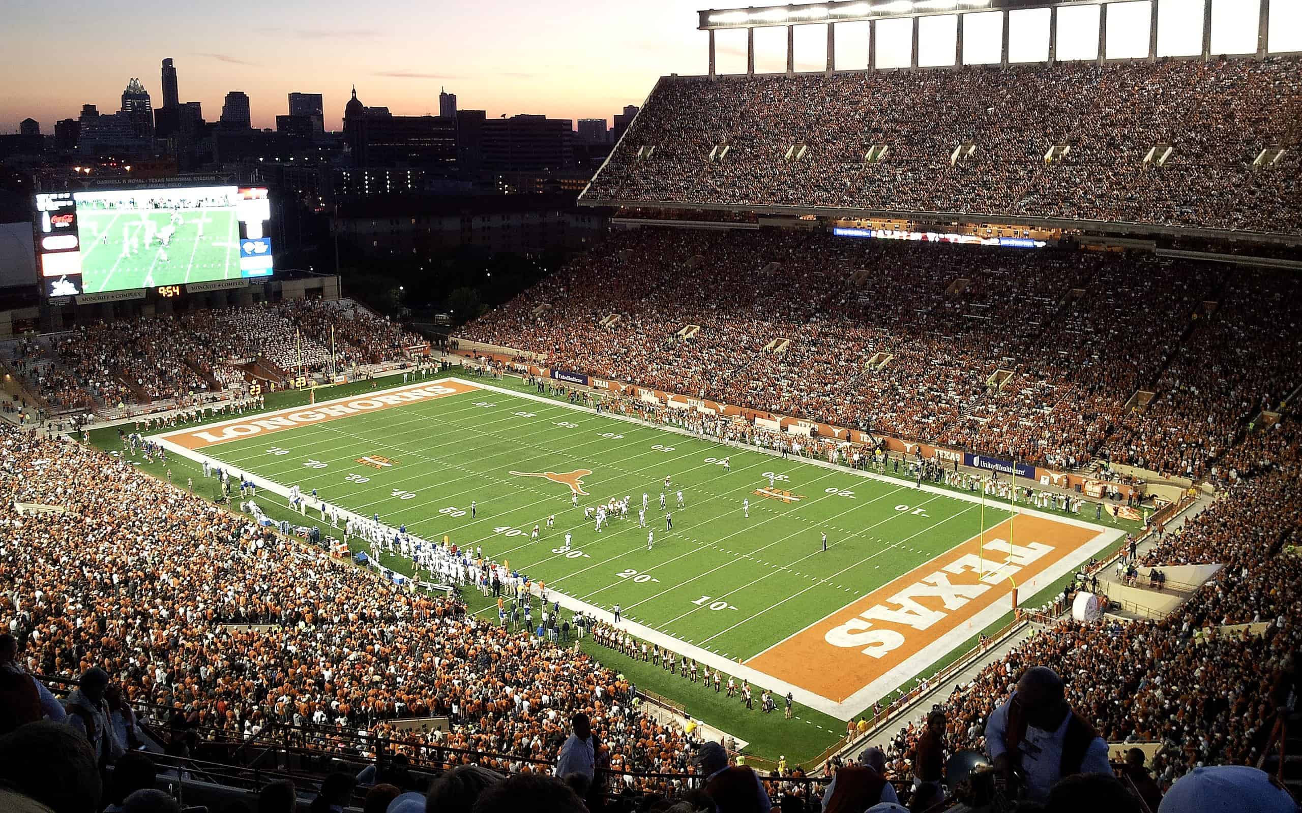 3. Darrell K Royal-Texas Memorial Stadium: 100,119 Capacity