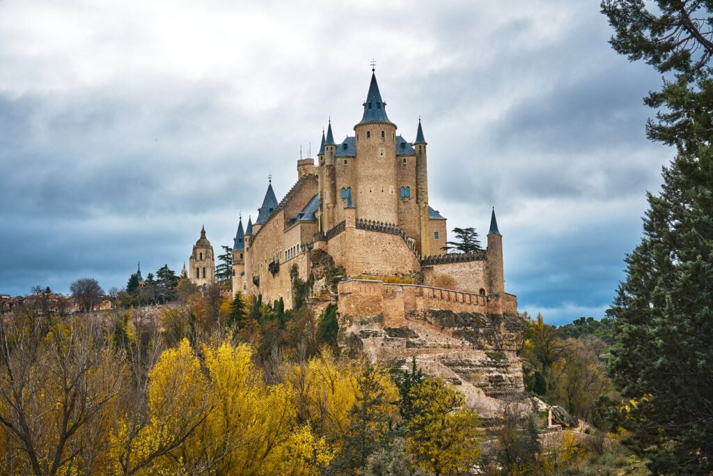 Alcázar de Segovia (Castle of Segovia), Castile and León region, Spain in autumn
